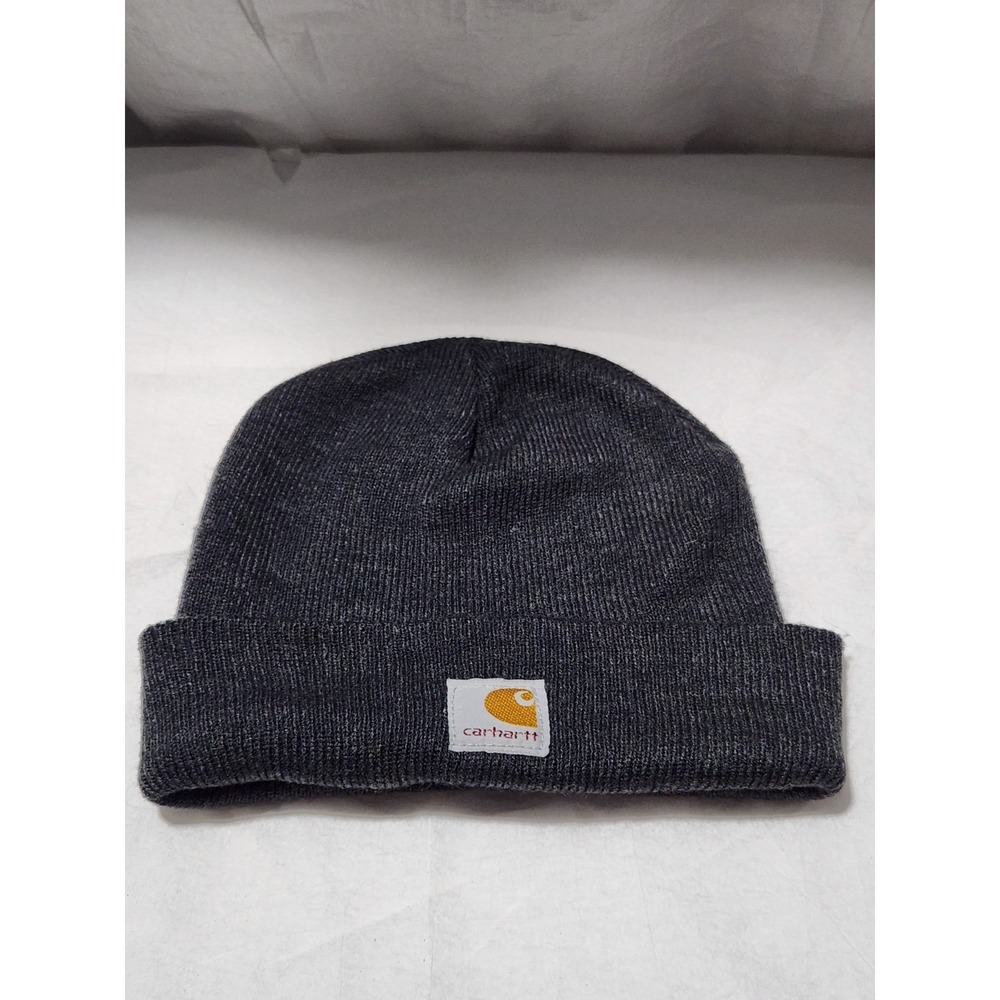 Kids Youth Carhartt Beanie Gray Grey Hat Winter Made In The USA Boys Girls